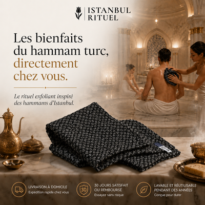 Serviette de douche exfoliante antibactérienne