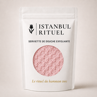 Serviette de douche exfoliante antibactérienne