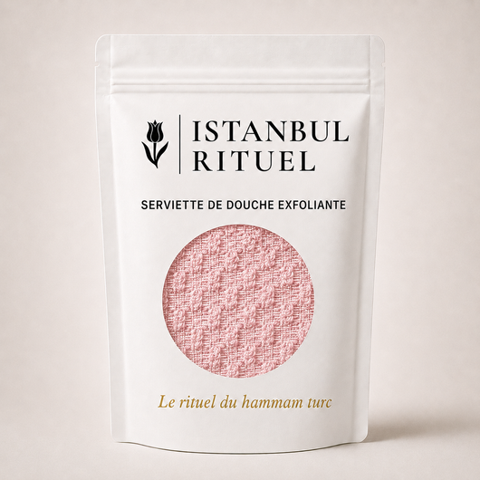 Serviette de douche exfoliante antibactérienne