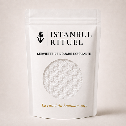 Serviette de douche exfoliante antibactérienne